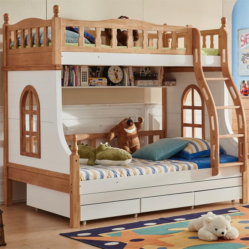 Design Bunk Bed For Kids Solid Wood 1